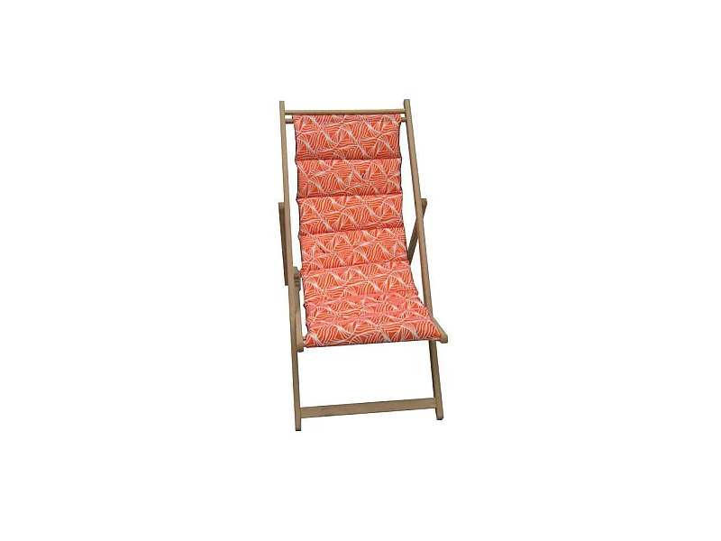 Chilienne matelassée Vague - Toile amovible Orange - JARDIN PRIVE