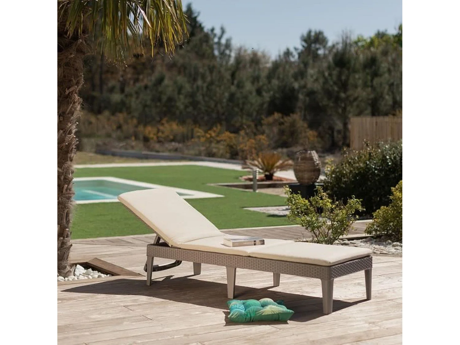 Bain de soleil - Jaipur Résine imitation Cappuccino - Allibert by KETER