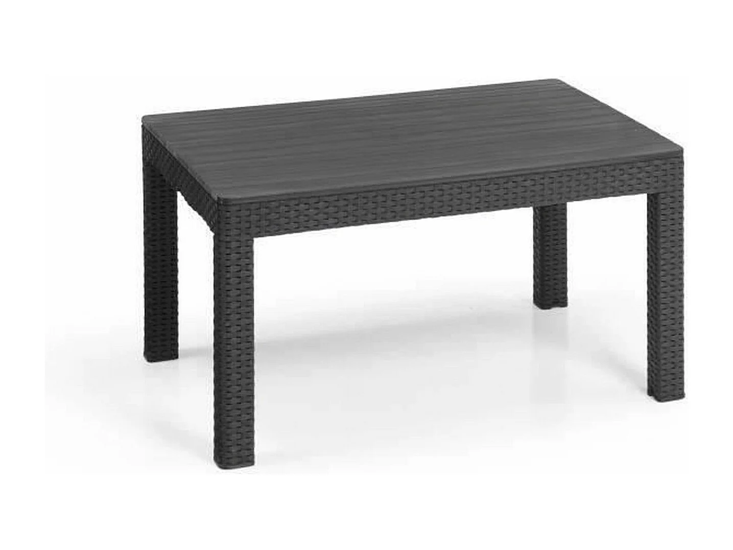 Tuinmeubelen - kunsthars met gevlochten rotanlook - Allibert van KETER - 6 personen - SanRemo - Grafietgrijs