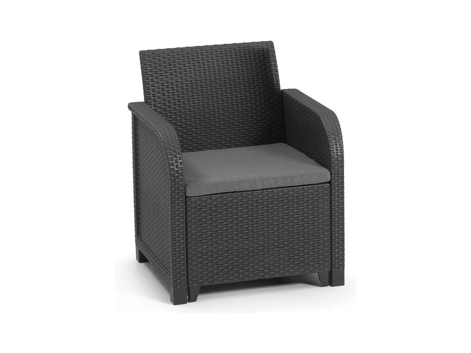 Salon de jardin - en résine imitation rotin tressé - Allibert by KETER