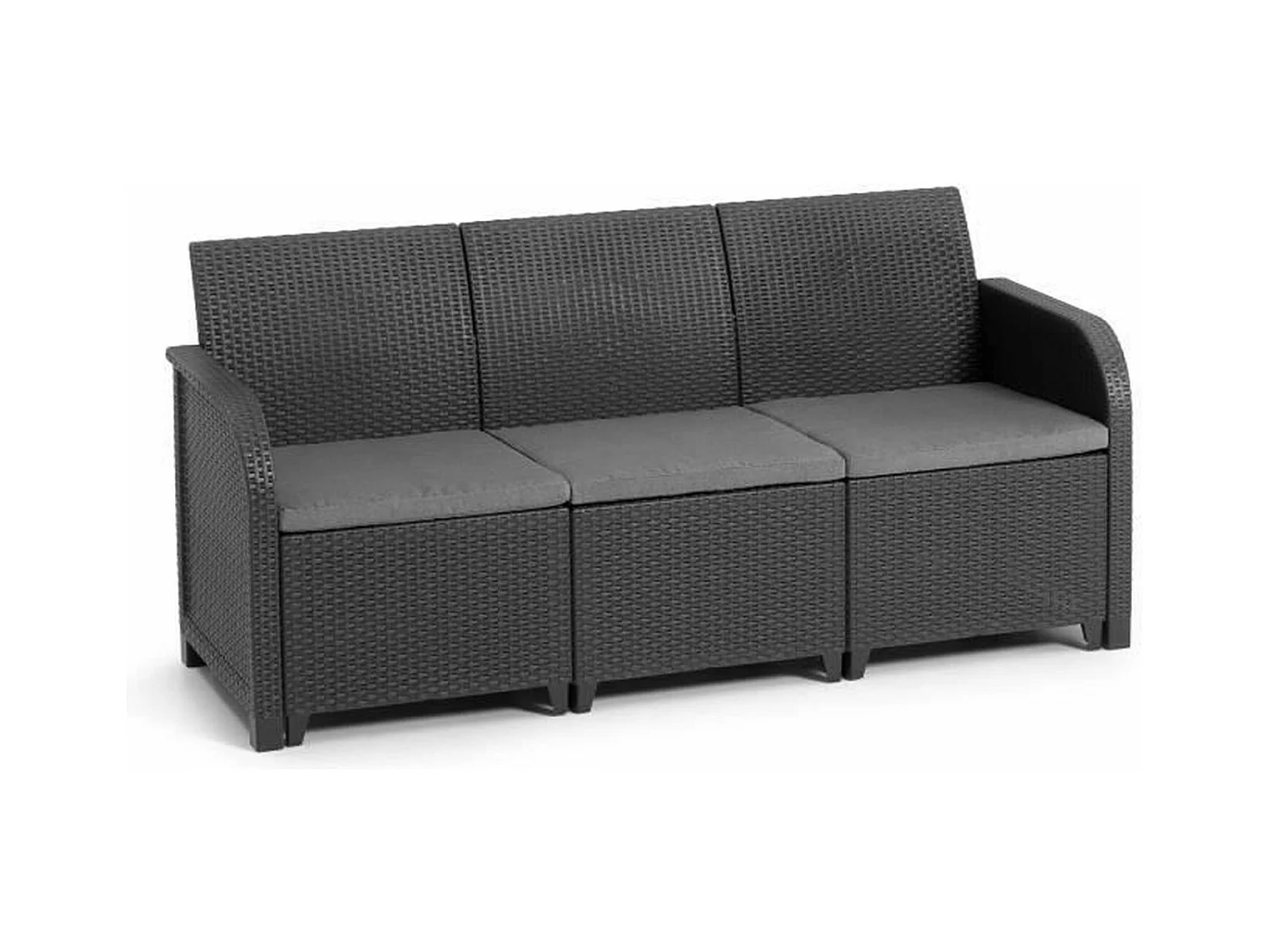 Salon de jardin - en résine imitation rotin tressé - Allibert by KETER