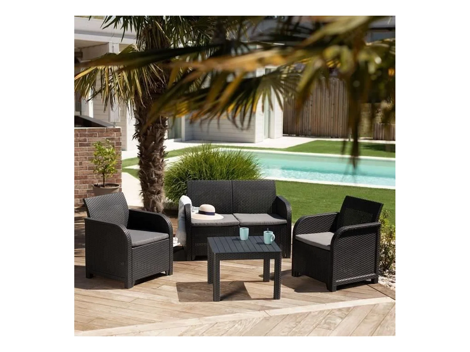 Salon de jardin – en résine – Allibert by KETER