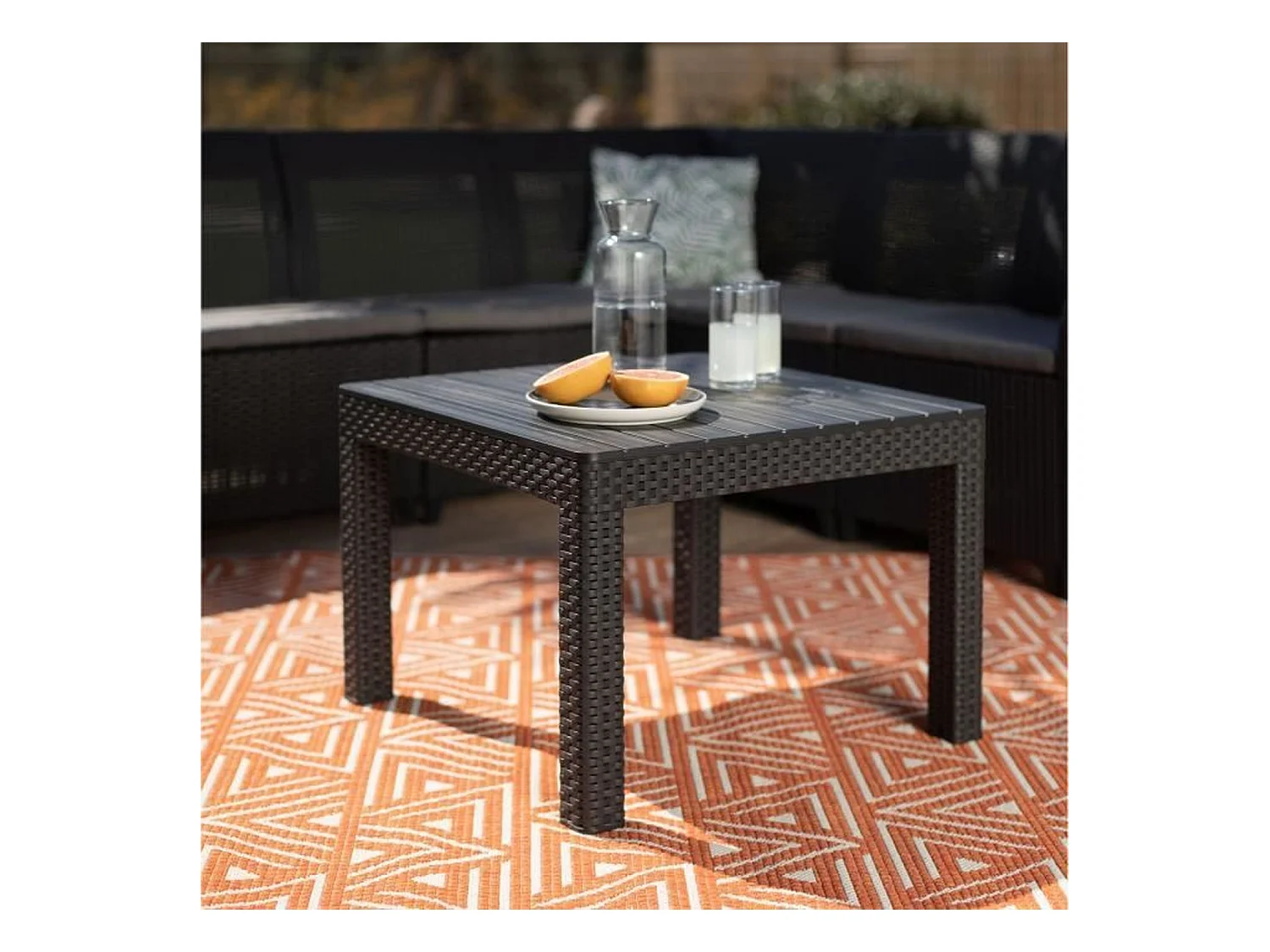 Mobile da giardino resina effetto rattan intrecciato Allibert di KETER 5 persone SanRemo Grigio grafite