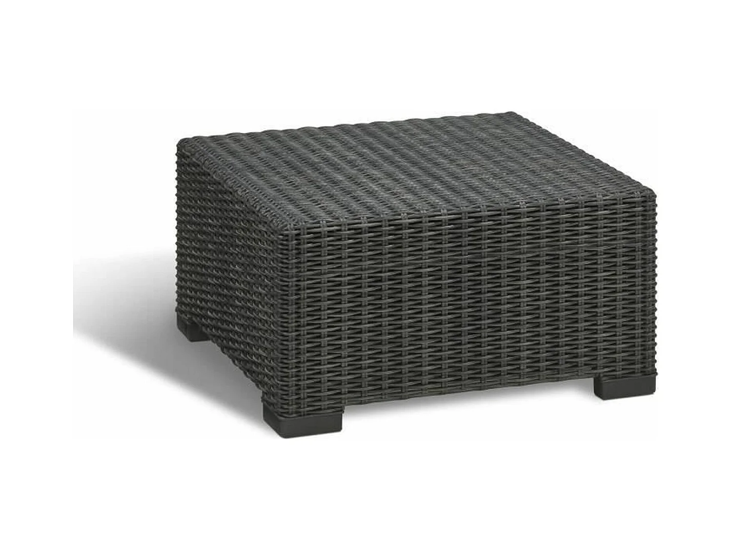 Mobile da giardino in resina simil rattan intrecciato per 5 persone Grigio grafite