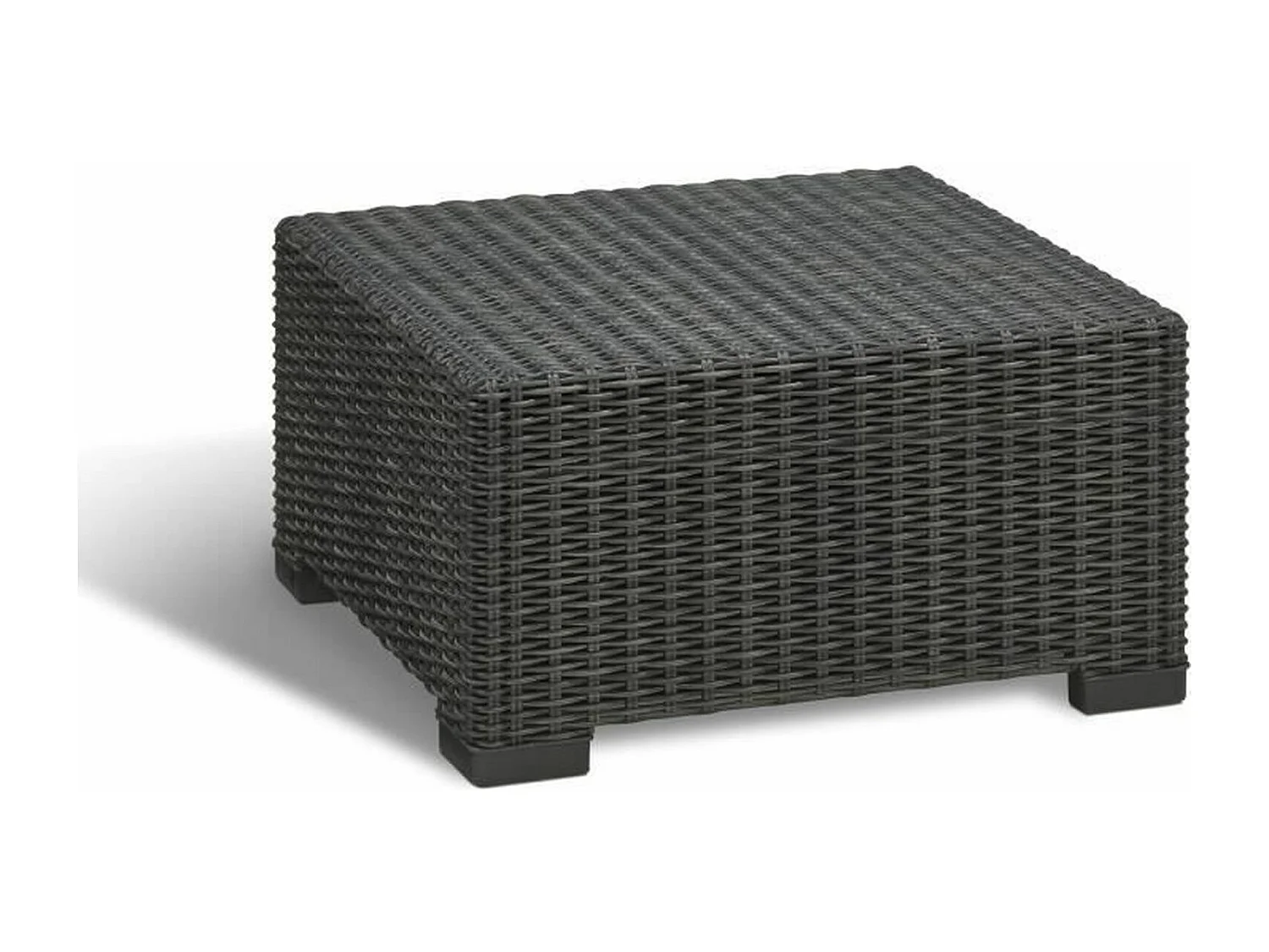 Gartenmöbel aus geflochtenem Rattan mit Harzimitat für 5 Personen – Graphitgrau