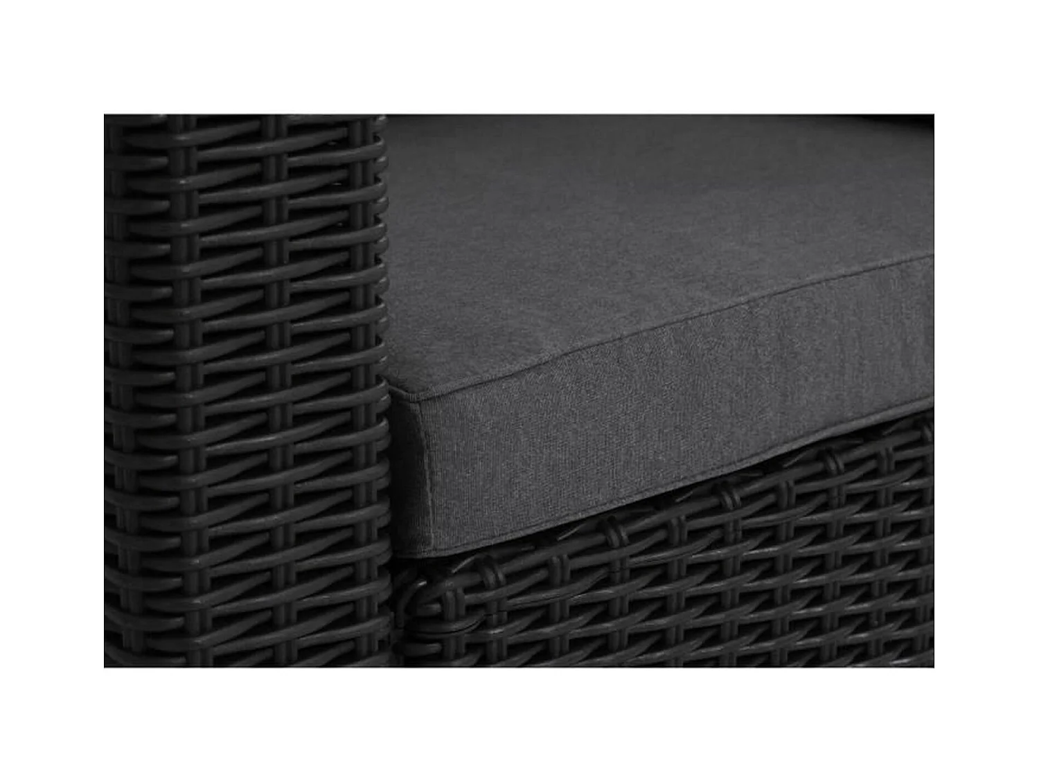 Gartenmöbel aus geflochtenem Rattan mit Harzimitat für 5 Personen – Graphitgrau