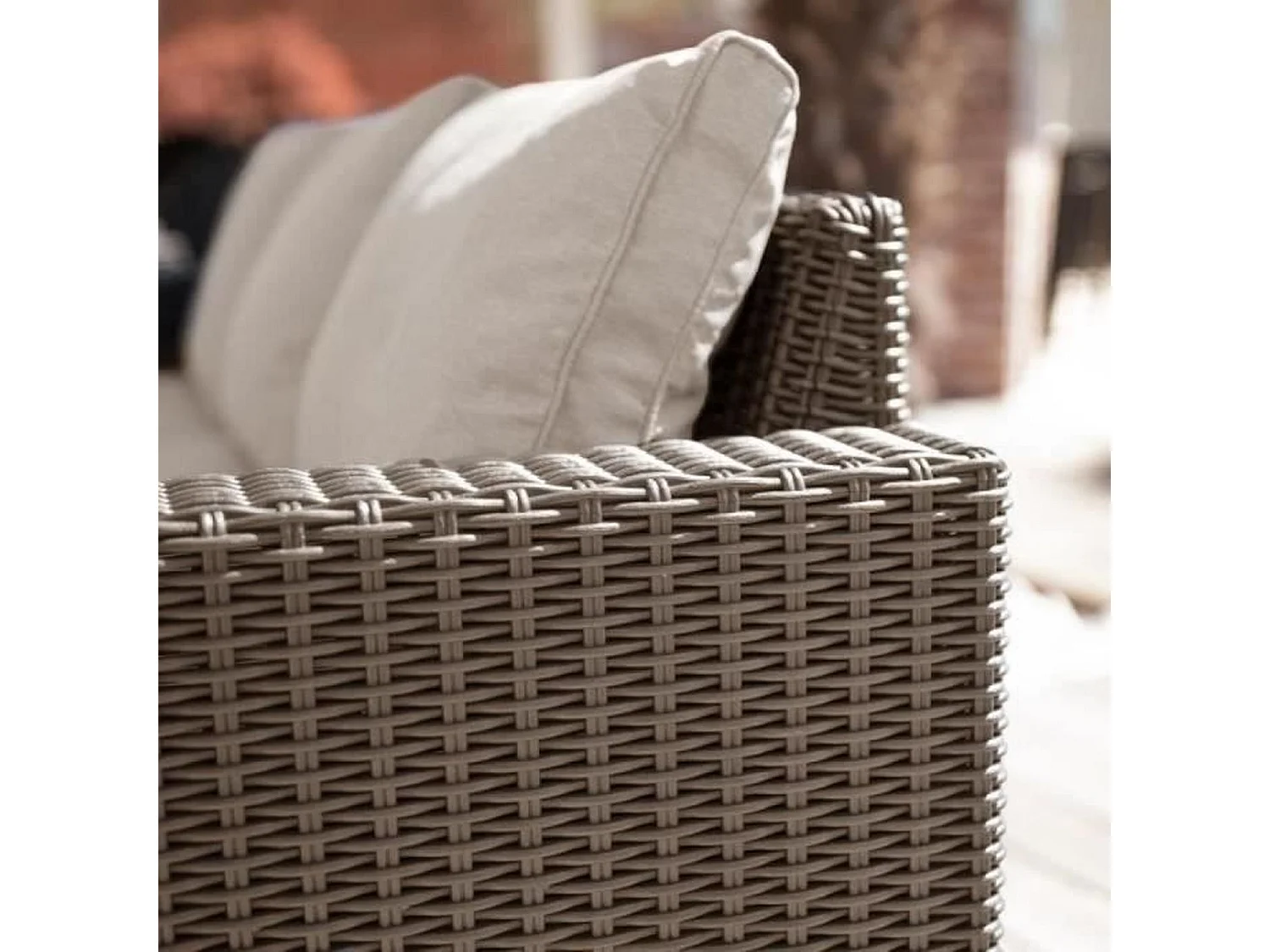 Salon de jardin - en résine imitation rotin tressé - Allibert by KETER