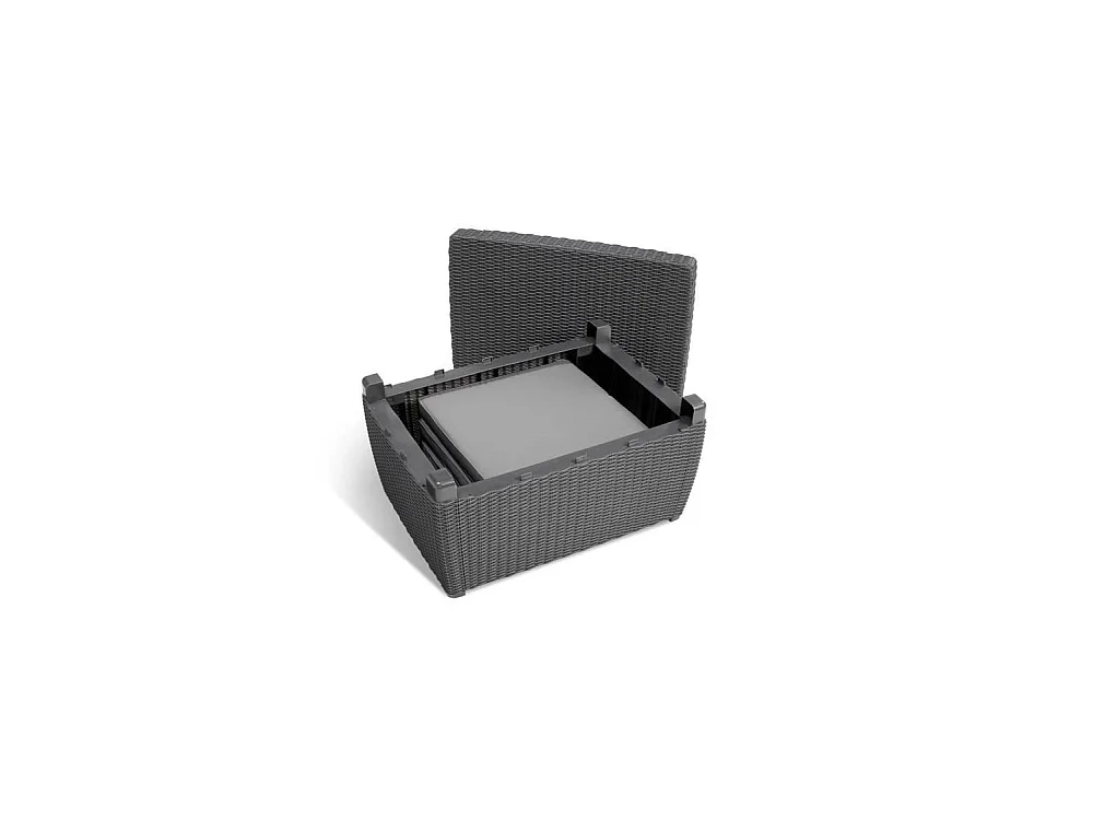 Salon de jardin - résine imitation rotin tressé - Allibert by KETER