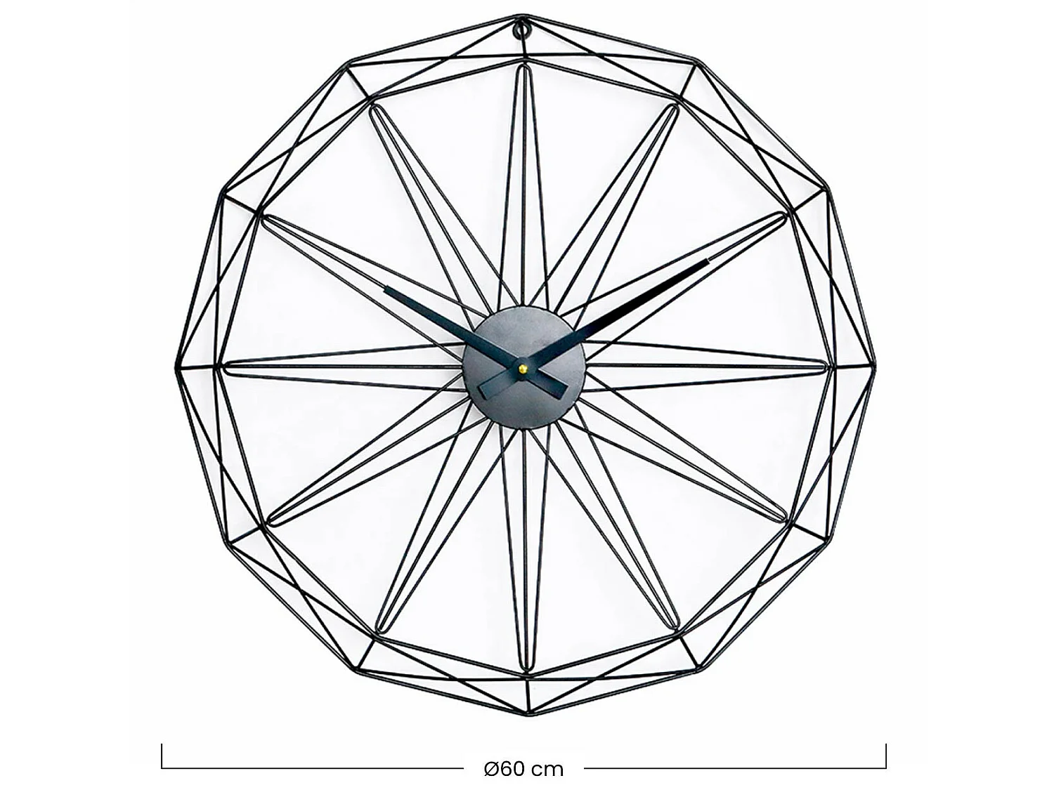 Reloj de Pared Moderno Negro Ø60cm O91