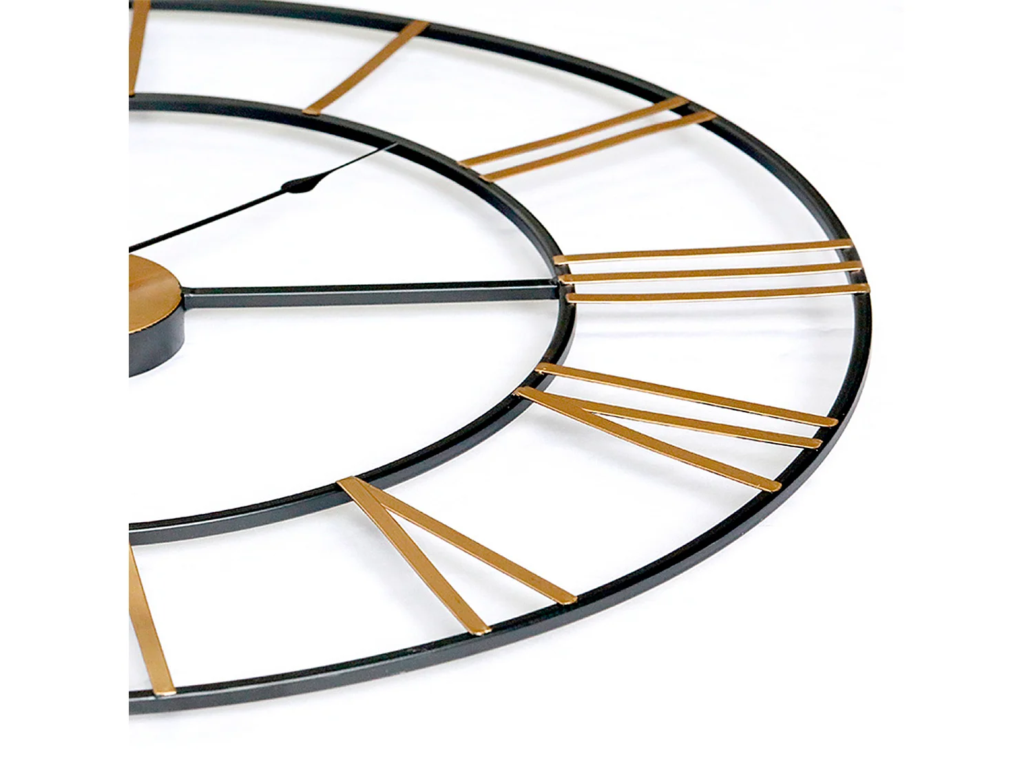 Reloj de Pared Vintage Negro/Bronce Ø60cm O91