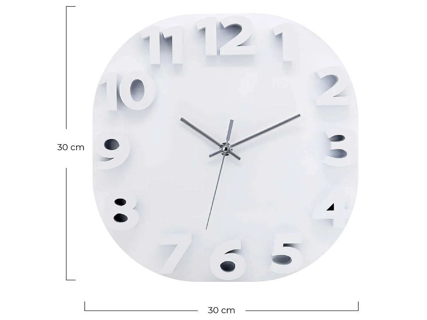 Horloge murale moderne 3D 30x30cm O91