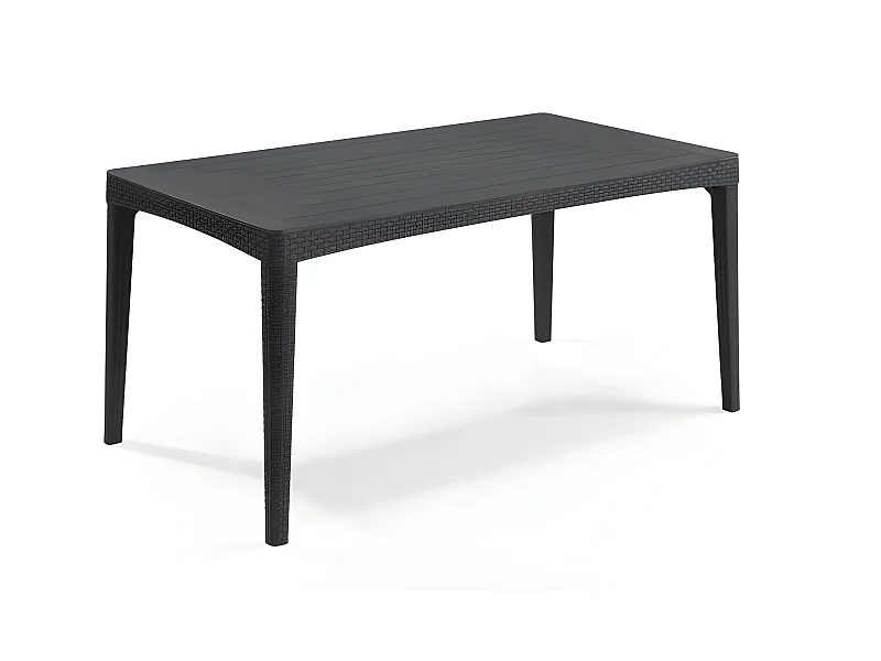 Table de jardin plateau latte - 6 personnes Imitation rotin tressée - ALLIBERT BY KETER