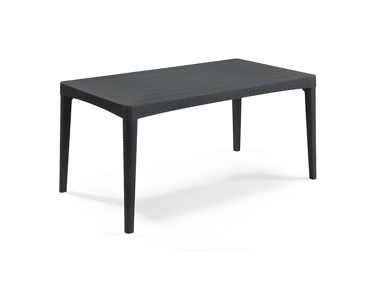 Table de jardin plateau latte - 6 personnes Imitation rotin tressée - ALLIBERT BY KETER