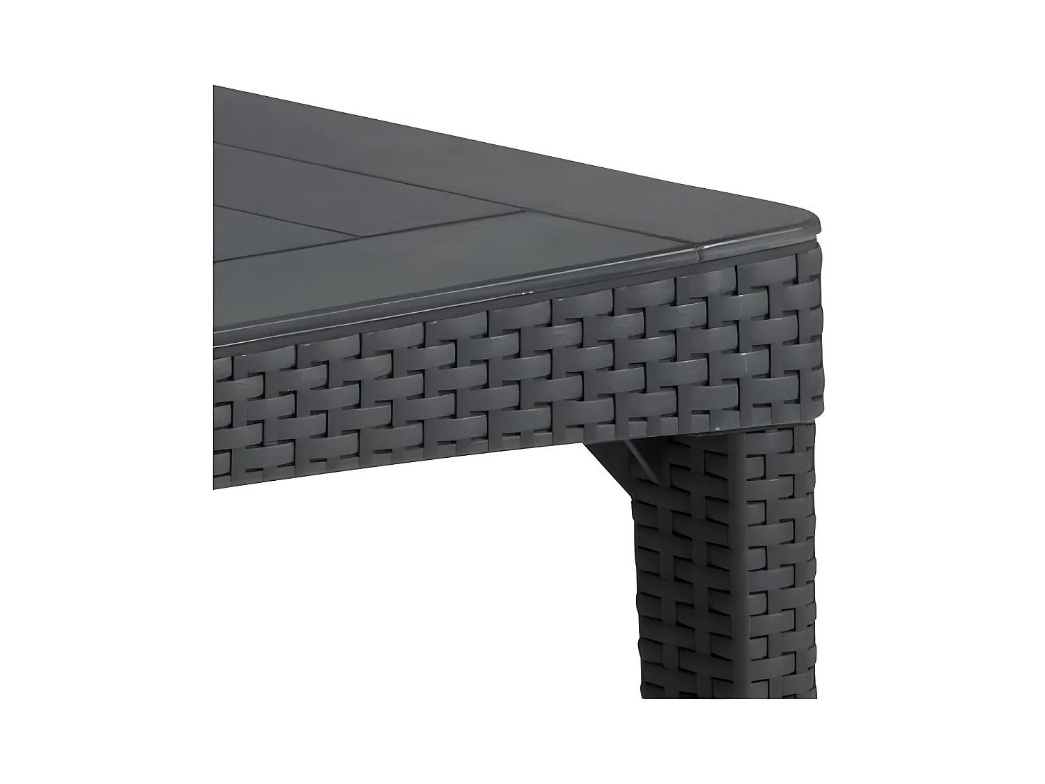 Table de jardin plateau latte - 6 personnes Imitation rotin tressée - ALLIBERT BY KETER