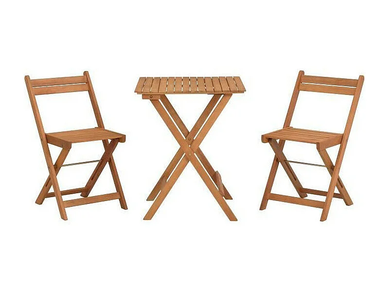 Ensemble Table et chaises de jardin - Structuré en Bois d'Acacia FSC