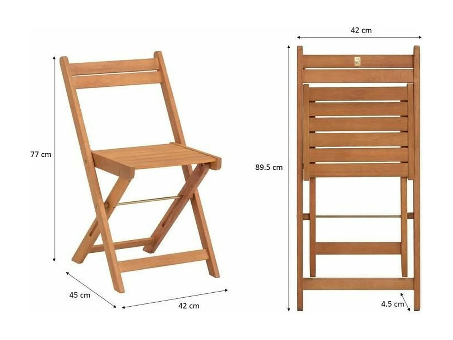 Ensemble Table et chaises de jardin - Structuré en Bois d'Acacia FSC