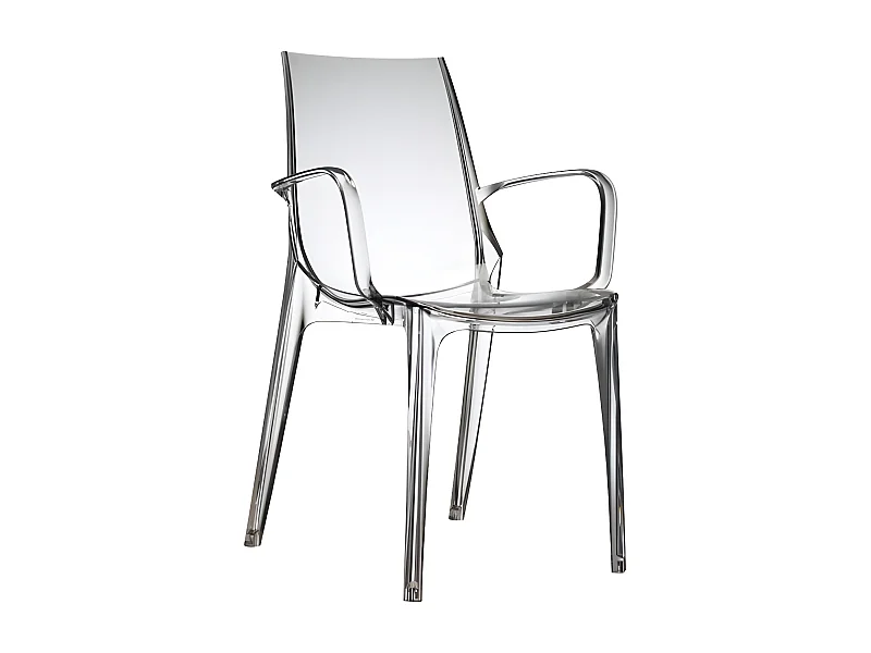 Chaise design avec accoudoirs - polycarbonate - SCAB DESIGN