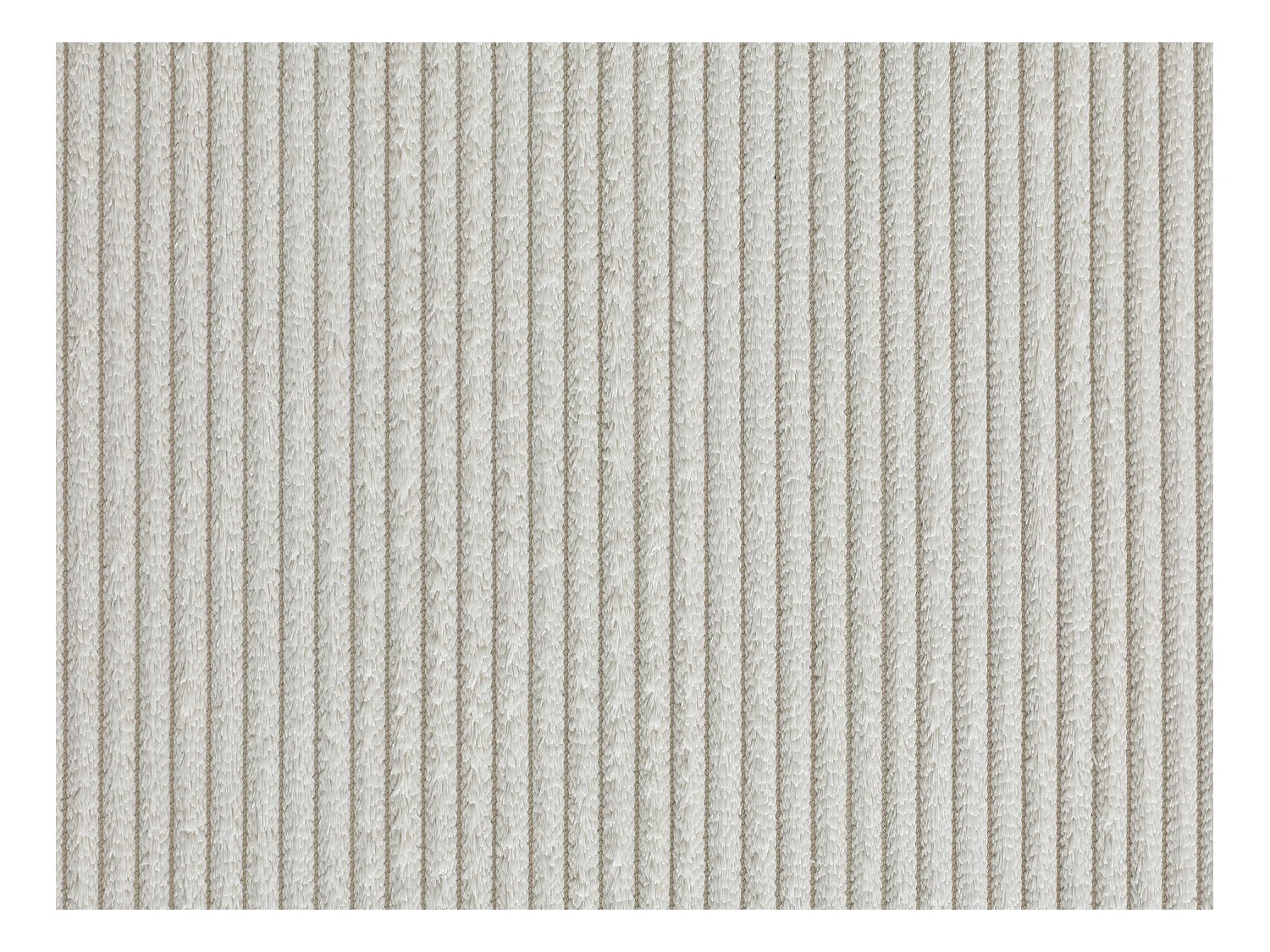 Conjunto de 2 cadeiras veludo canelado e metal preto cor creme - ALPALI