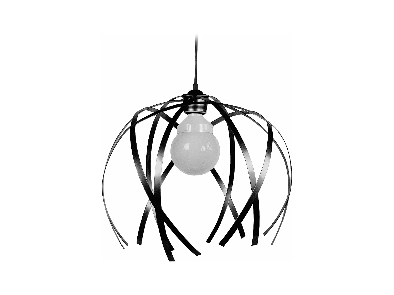 Suspensão TOSEL  CRAB BIG metal geométrico preto D40 x  H90  cm