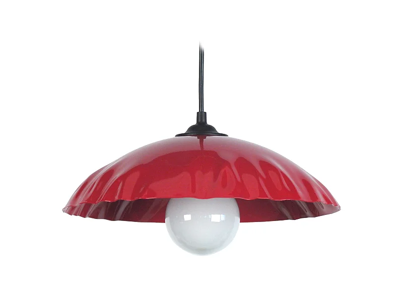 Suspensão TOSEL  DEMI LUNE PLISSÉ metal geométrico branco D40 x  H96  cm