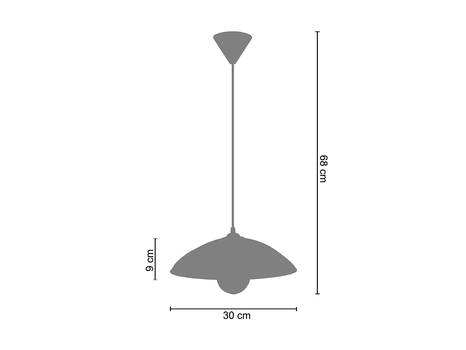 Suspensão TOSEL  DEMI LUNE PLISSÉ metal geométrico branco D40 x  H96  cm