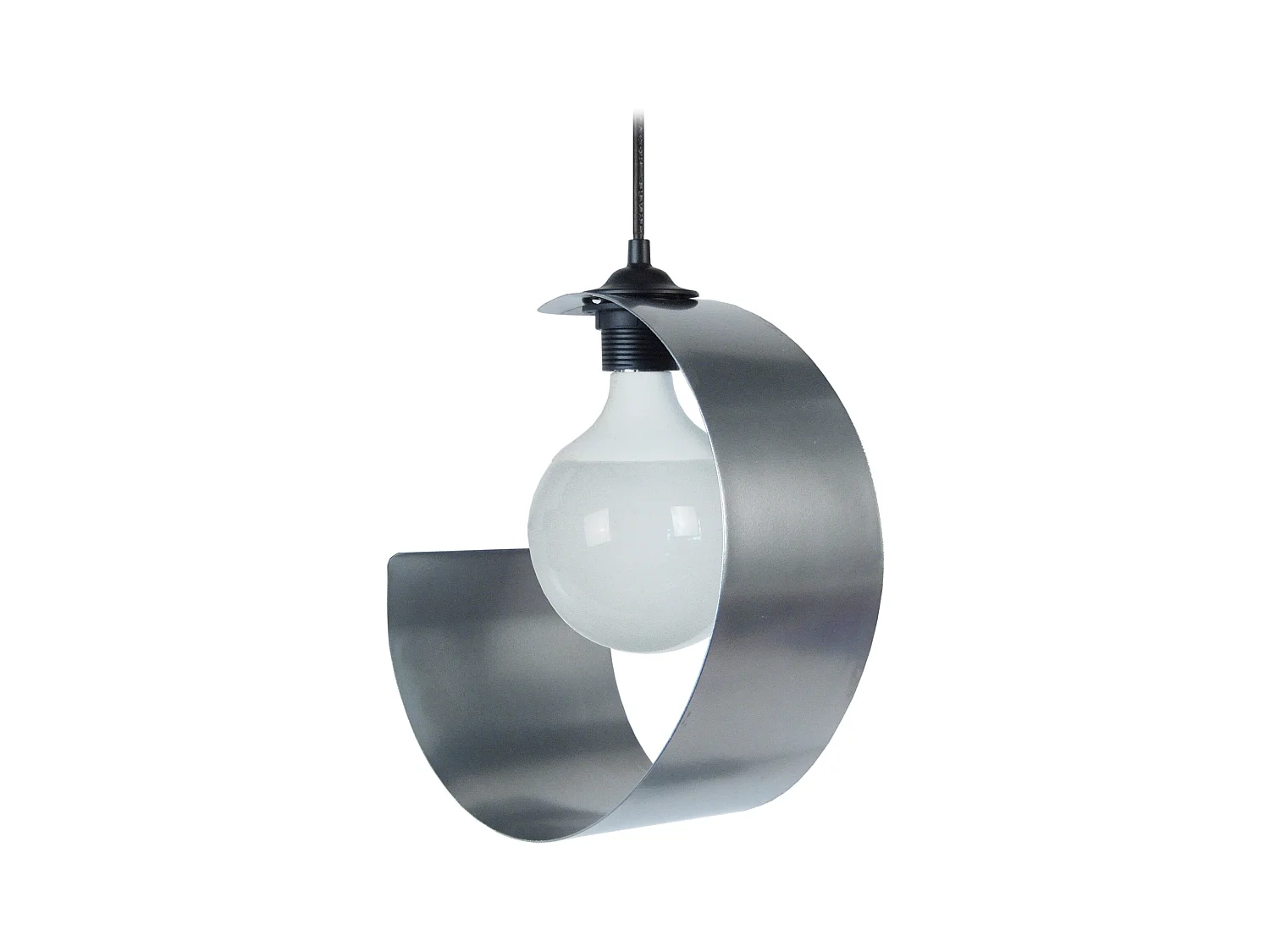 Suspensão TOSEL  LUNE metal meia-lua Branco amarelo D28 x  H86  cm