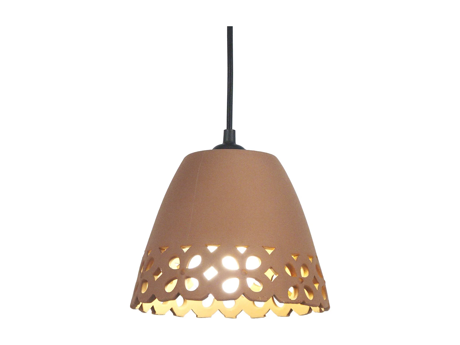 Suspensão TOSEL  FARO metal cúpula carmim D18 x  H84  cm