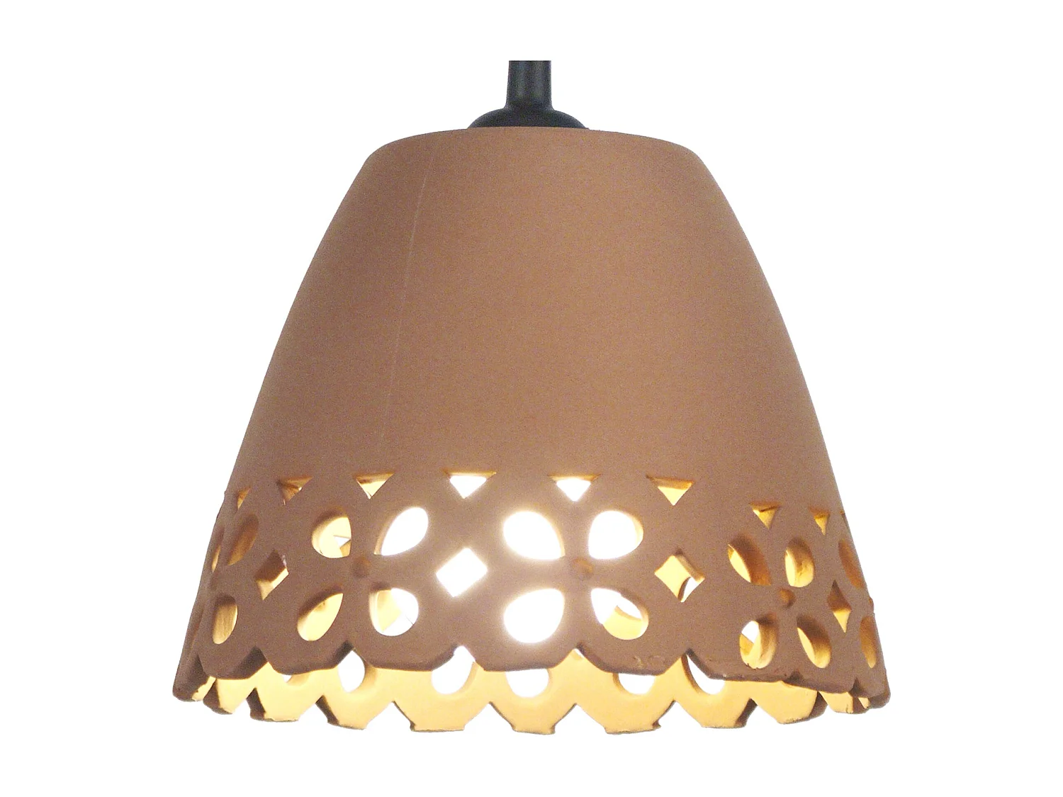 Suspensão TOSEL  FARO metal cúpula carmim D18 x  H84  cm