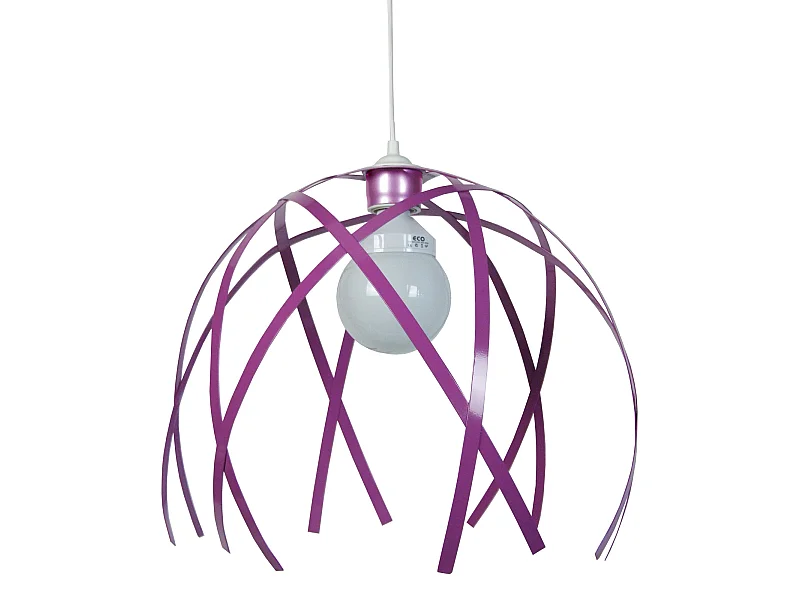 Suspensão TOSEL  CRAB BIG metal geométrico rosa D40 x  H90  cm