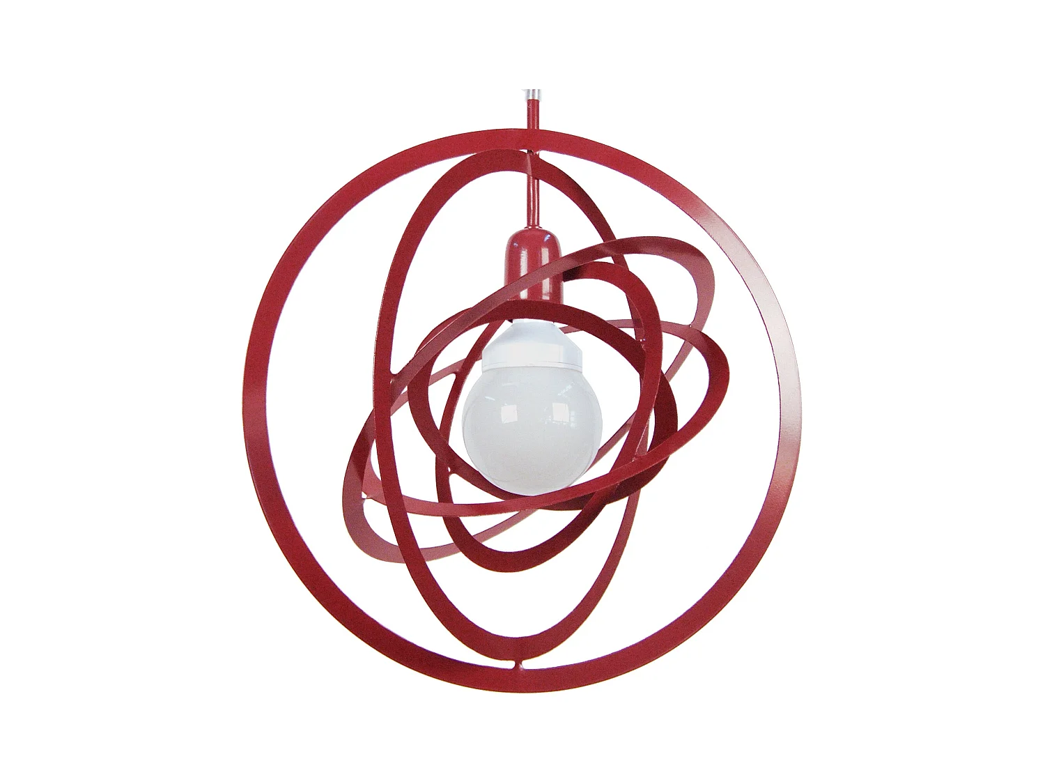 Suspensión  TOSEL ,metal,Rojo,A100xD 40x P 40cm