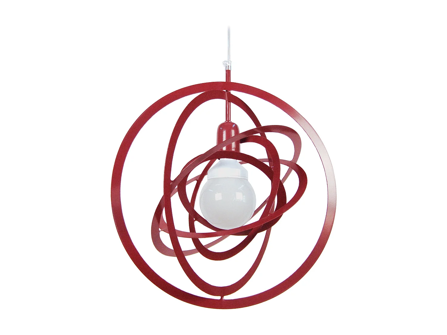 Suspension TOSEL ,métal,Rouge ,H100xD 40x P 40cm