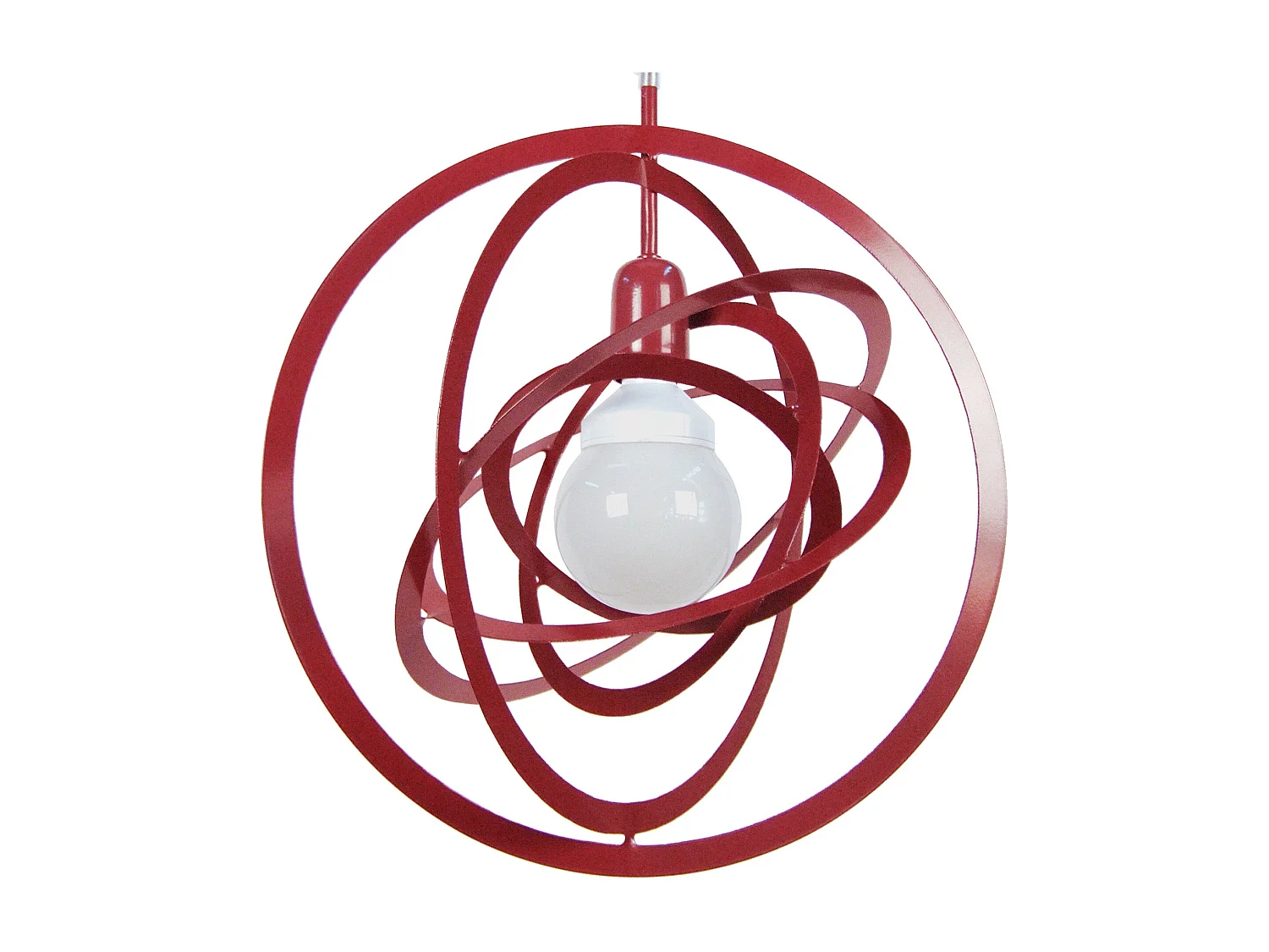 Suspension TOSEL ,métal,Rouge ,H100xD 40x P 40cm