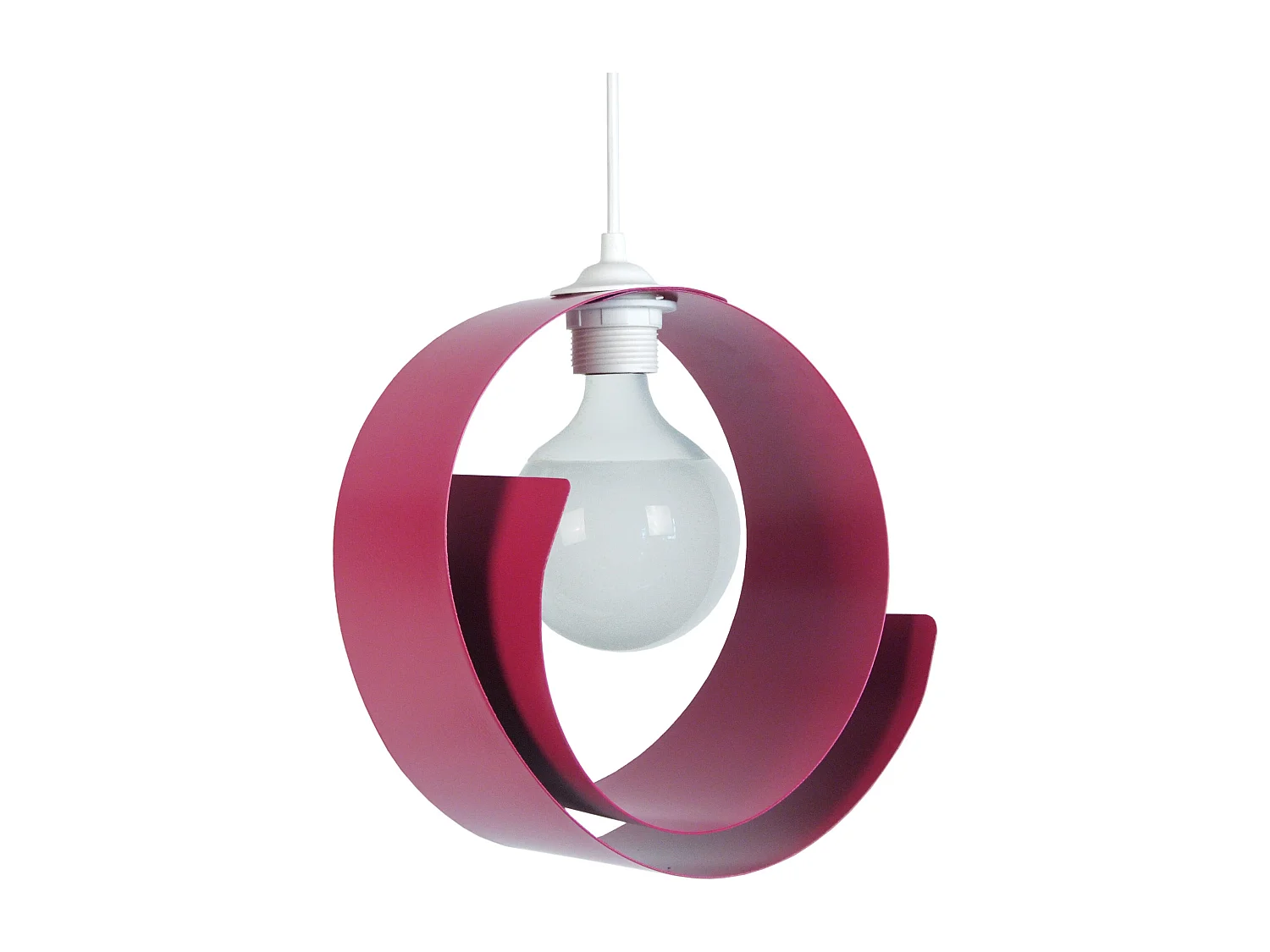 Suspension TOSEL ,métal,Rose ,H86xD 28x P 28cm