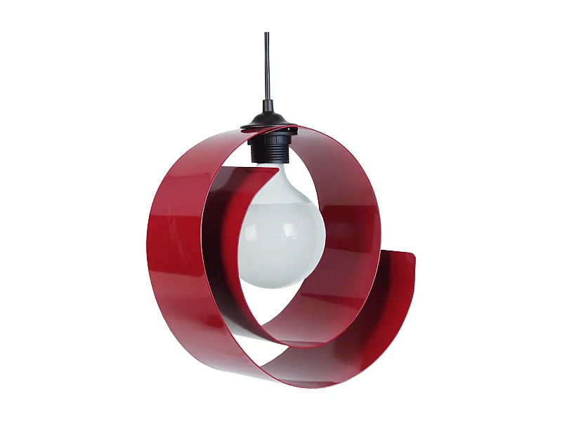 Suspensión  TOSEL ,metal,Rojo,A 86xD28x P 28cm