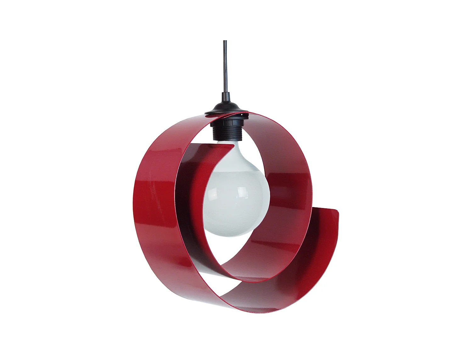 Suspension TOSEL ,métal,Rouge ,H 86xD28x P 28cm