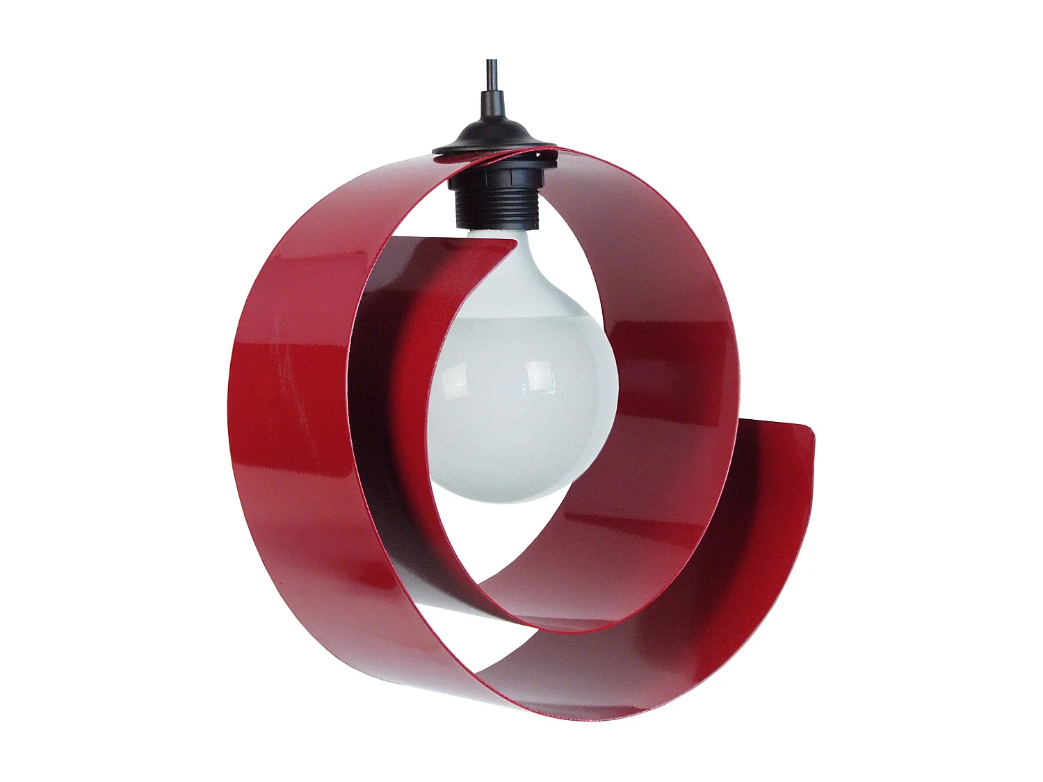 Suspension TOSEL ,métal,Rouge ,H 86xD28x P 28cm