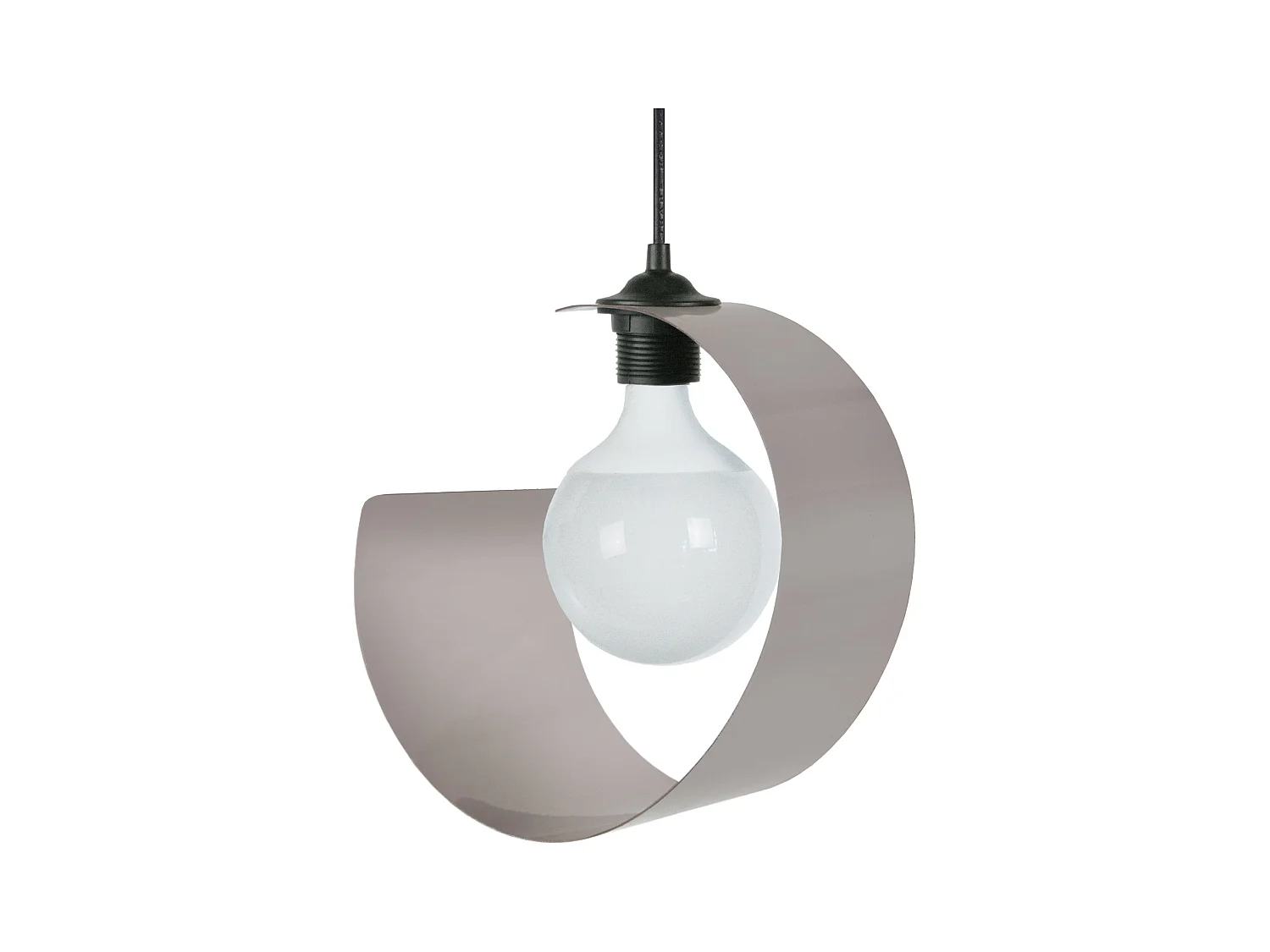 Suspensão TOSEL  LUNE metal cilindro cinza D30 x  H85  cm