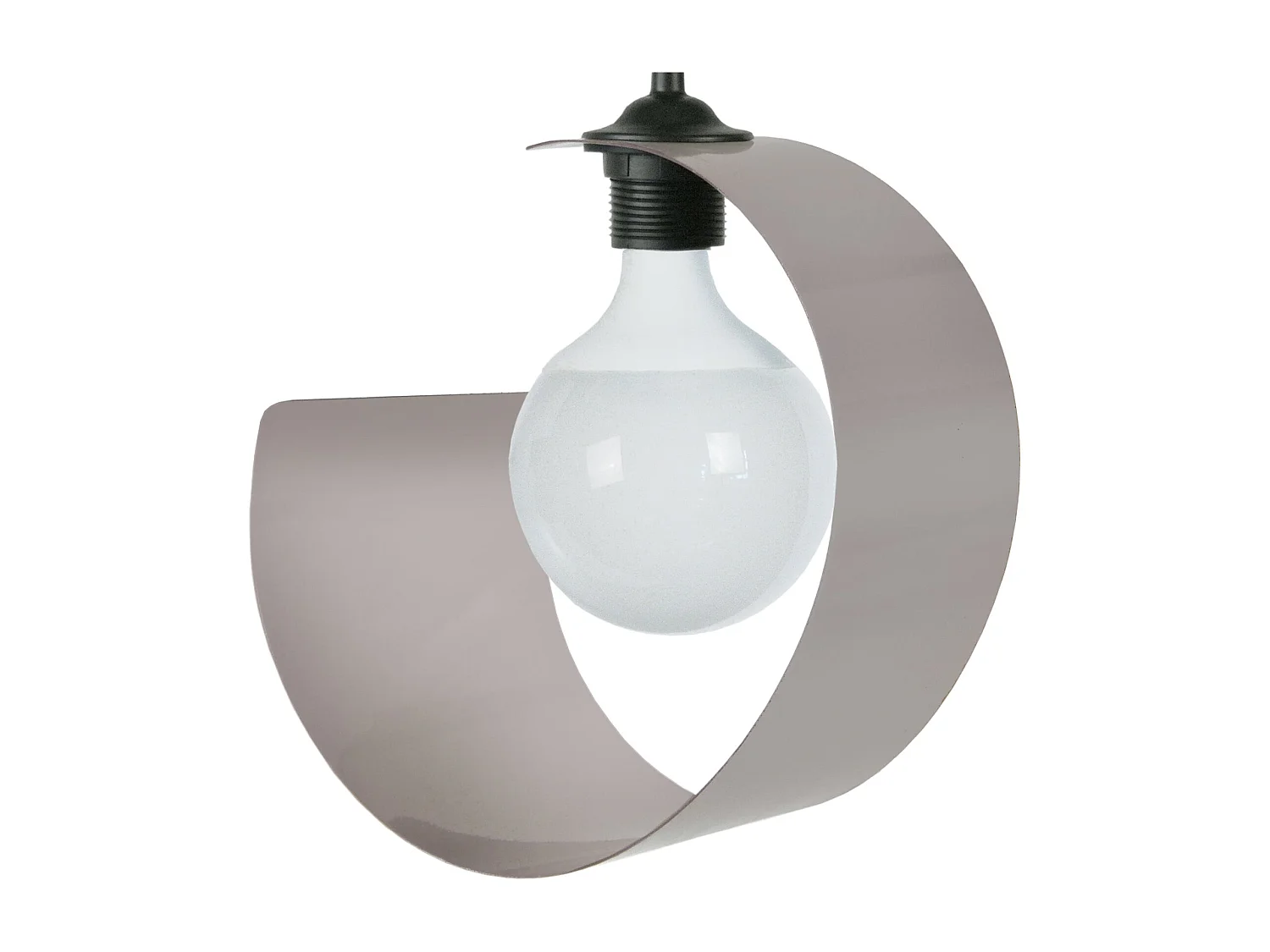 Suspensão TOSEL  LUNE metal cilindro cinza D30 x  H85  cm