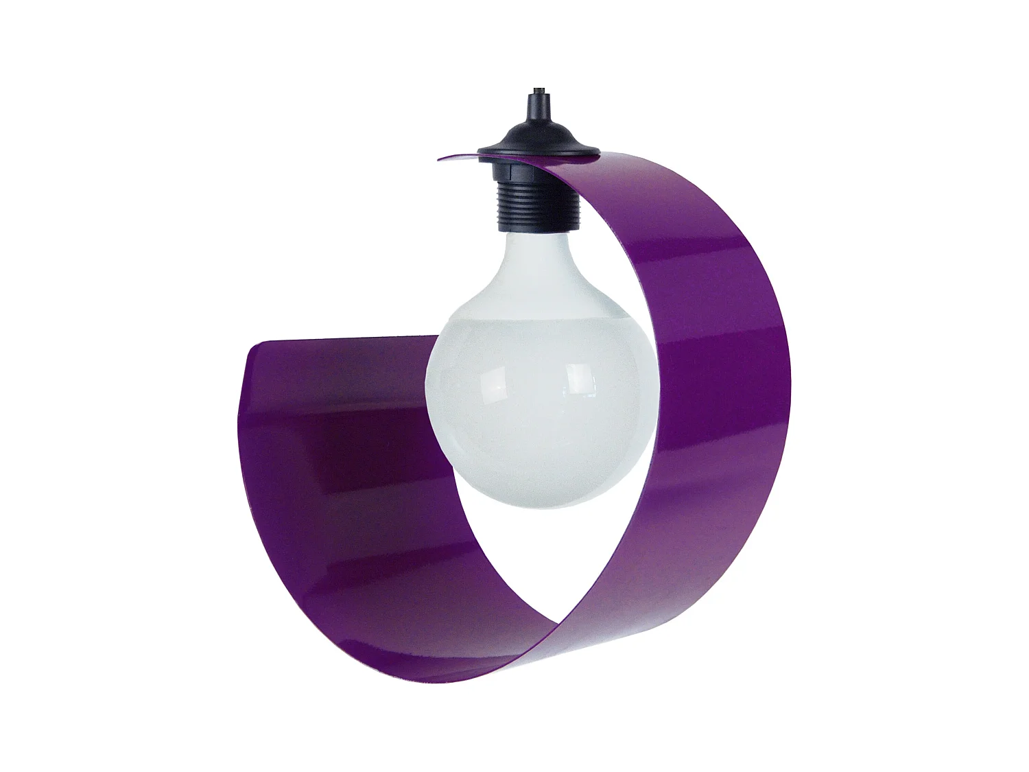 Suspensão TOSEL  LUNE metal cilindro branco D30 x  H85  cm