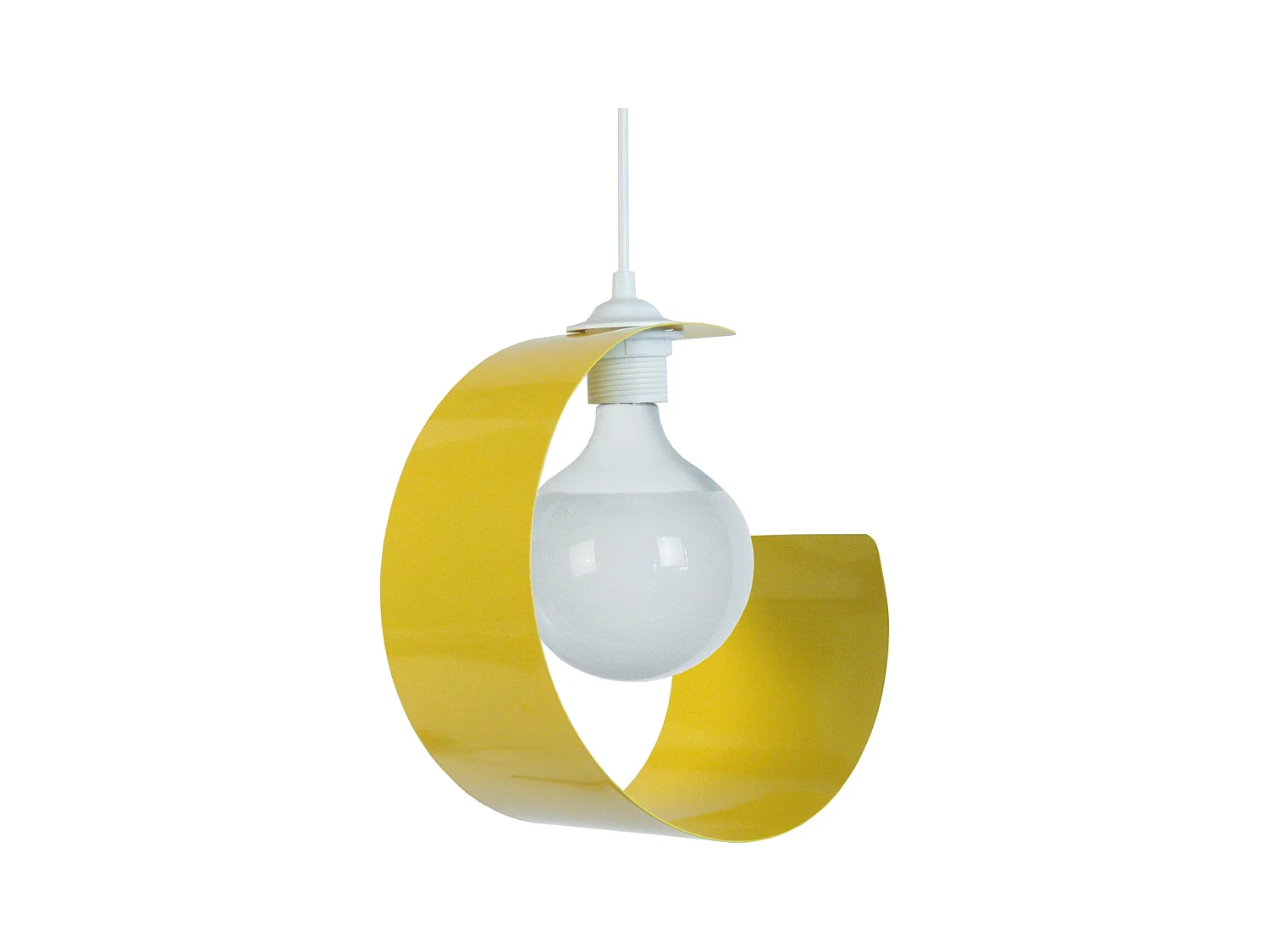 Suspensão TOSEL  LUNE metal meia-lua preto roxo D20 x  H85  cm