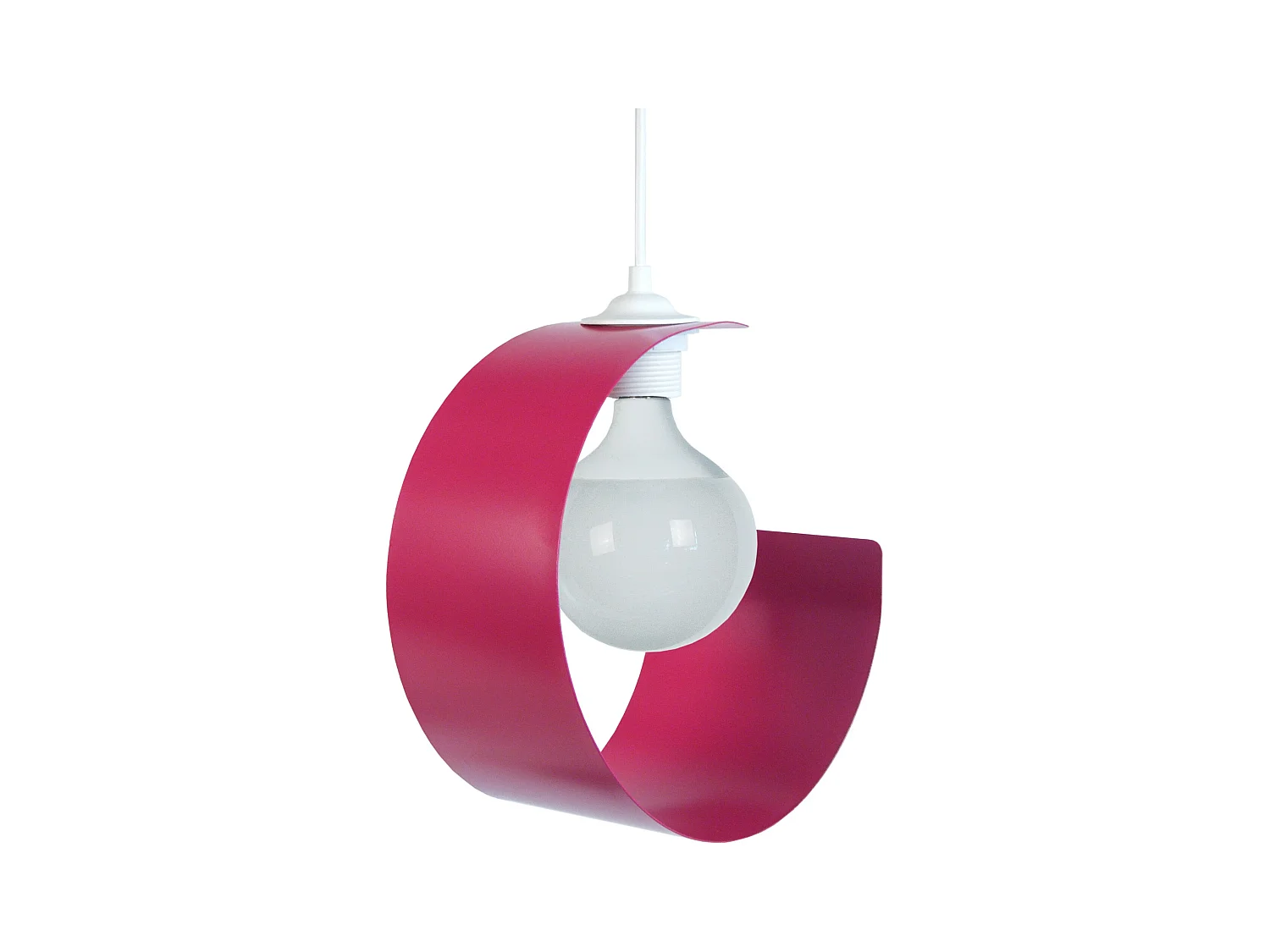 Suspensão TOSEL  LUNE metal meia-lua preto vermelho D20 x  H85  cm