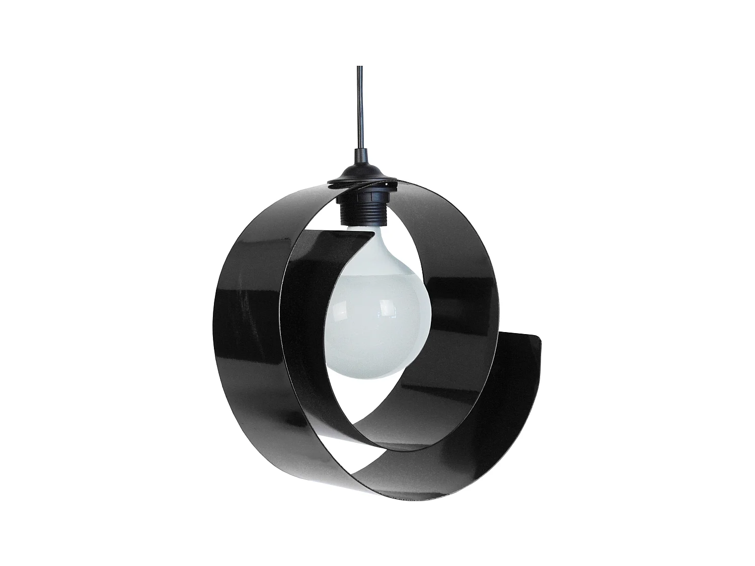 Suspensión  TOSEL ,metal,Negro , A86xD28xP 28cm