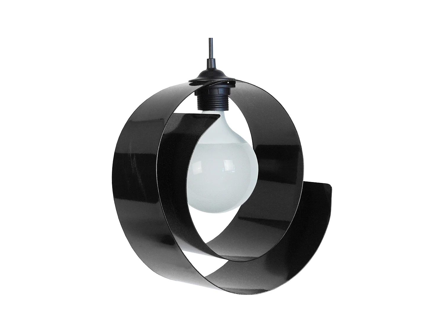 Suspensión  TOSEL ,metal,Negro , A86xD28xP 28cm