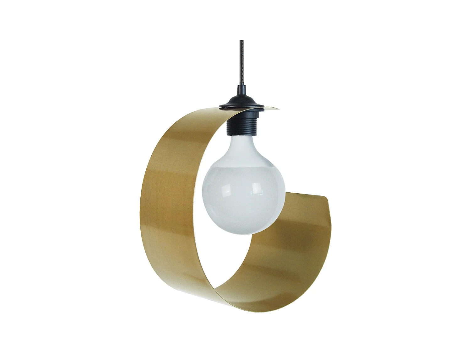 Suspensão TOSEL  LUNE metal meia-lua preto D28 x  H86  cm