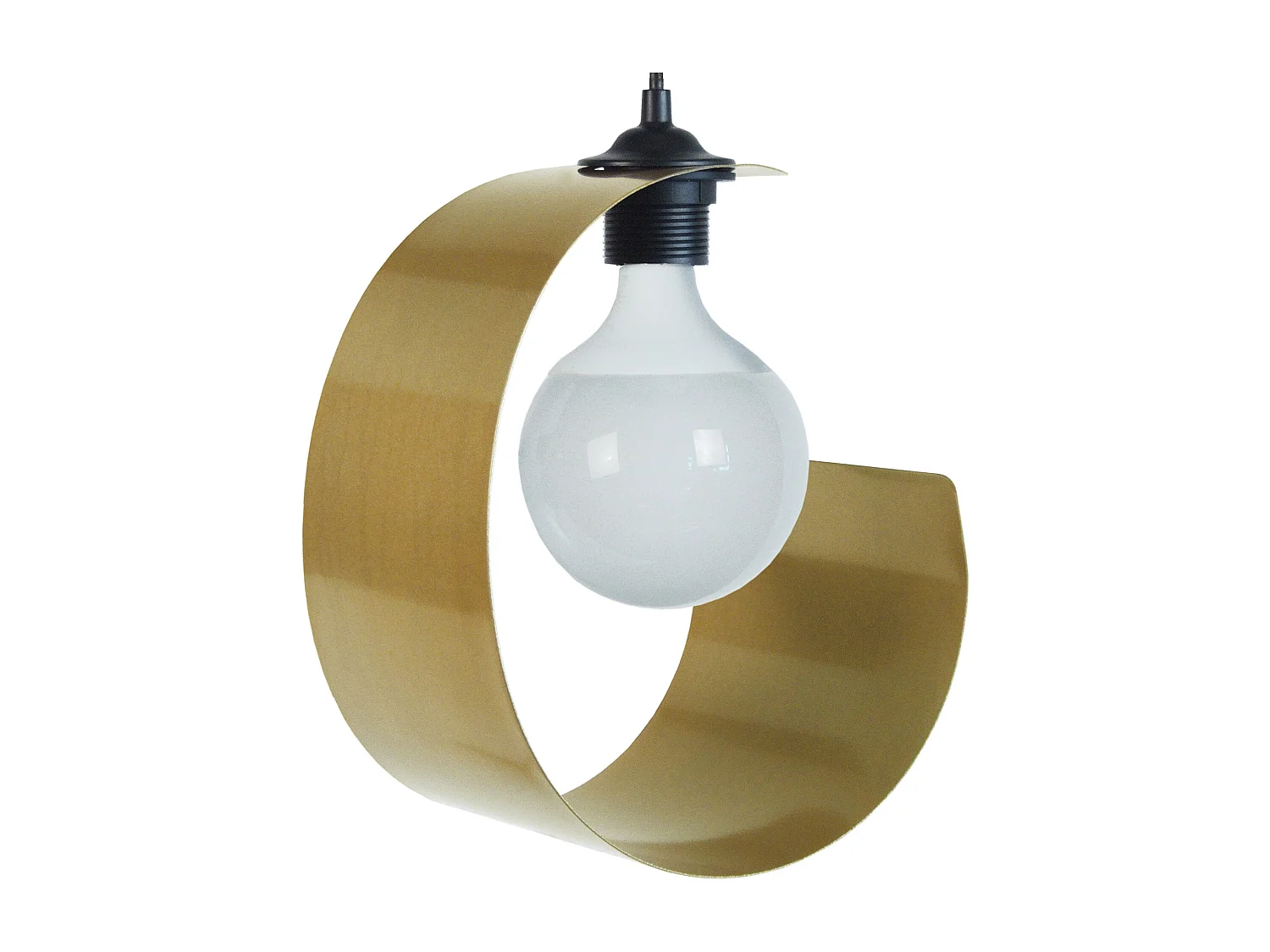 Suspensão TOSEL  LUNE metal meia-lua preto D28 x  H86  cm