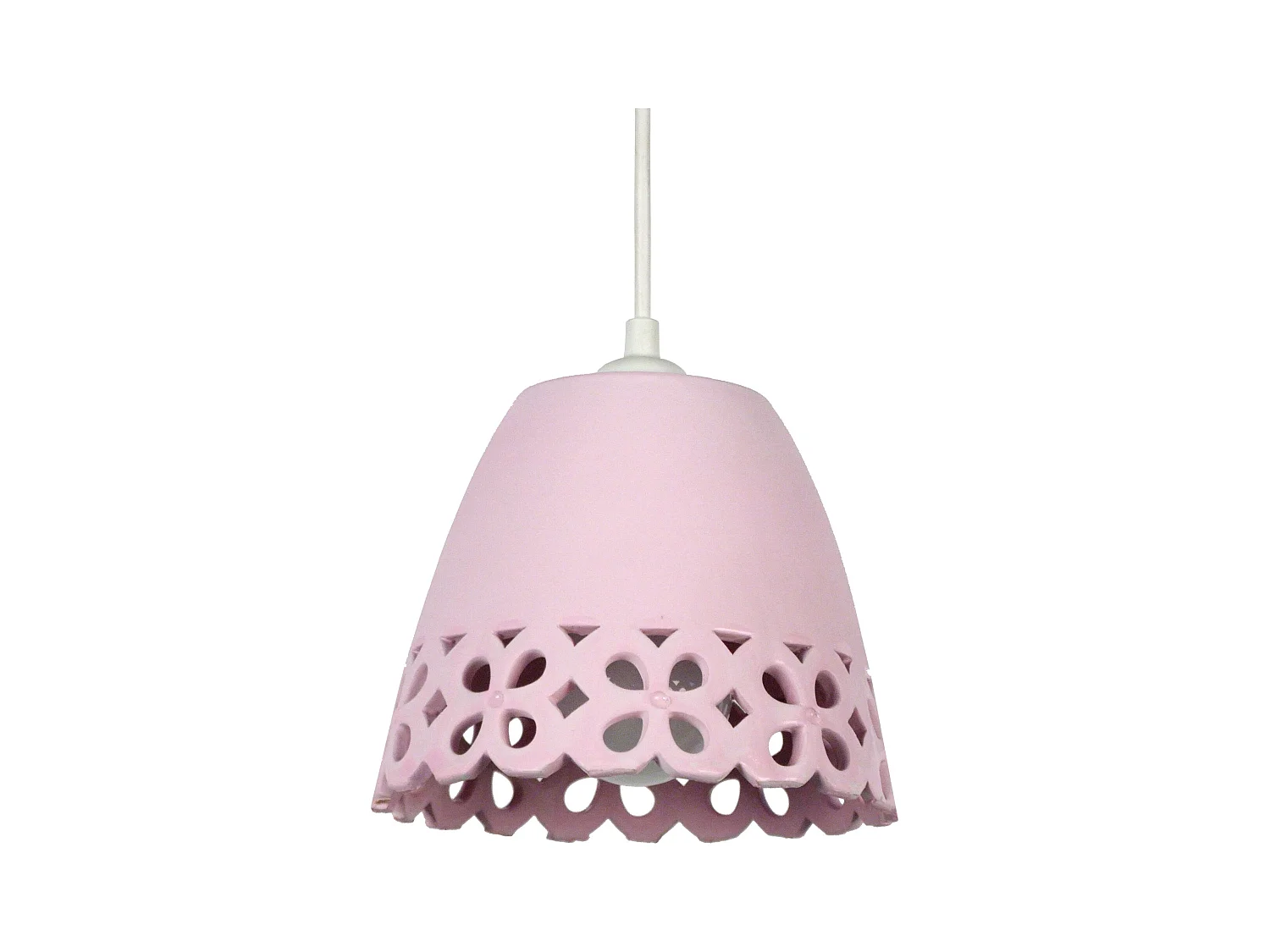 Suspension TOSEL ,céramique,Rose ,H70xD17x P 17cm