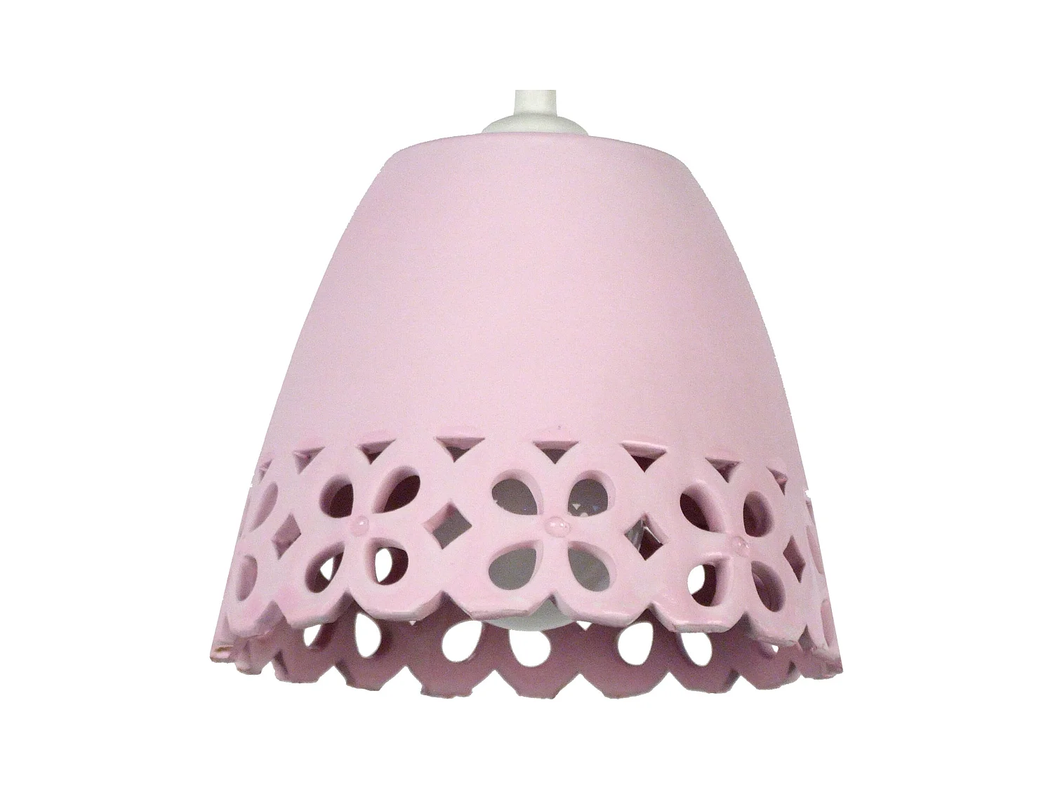 Suspension TOSEL ,céramique,Rose ,H70xD17x P 17cm