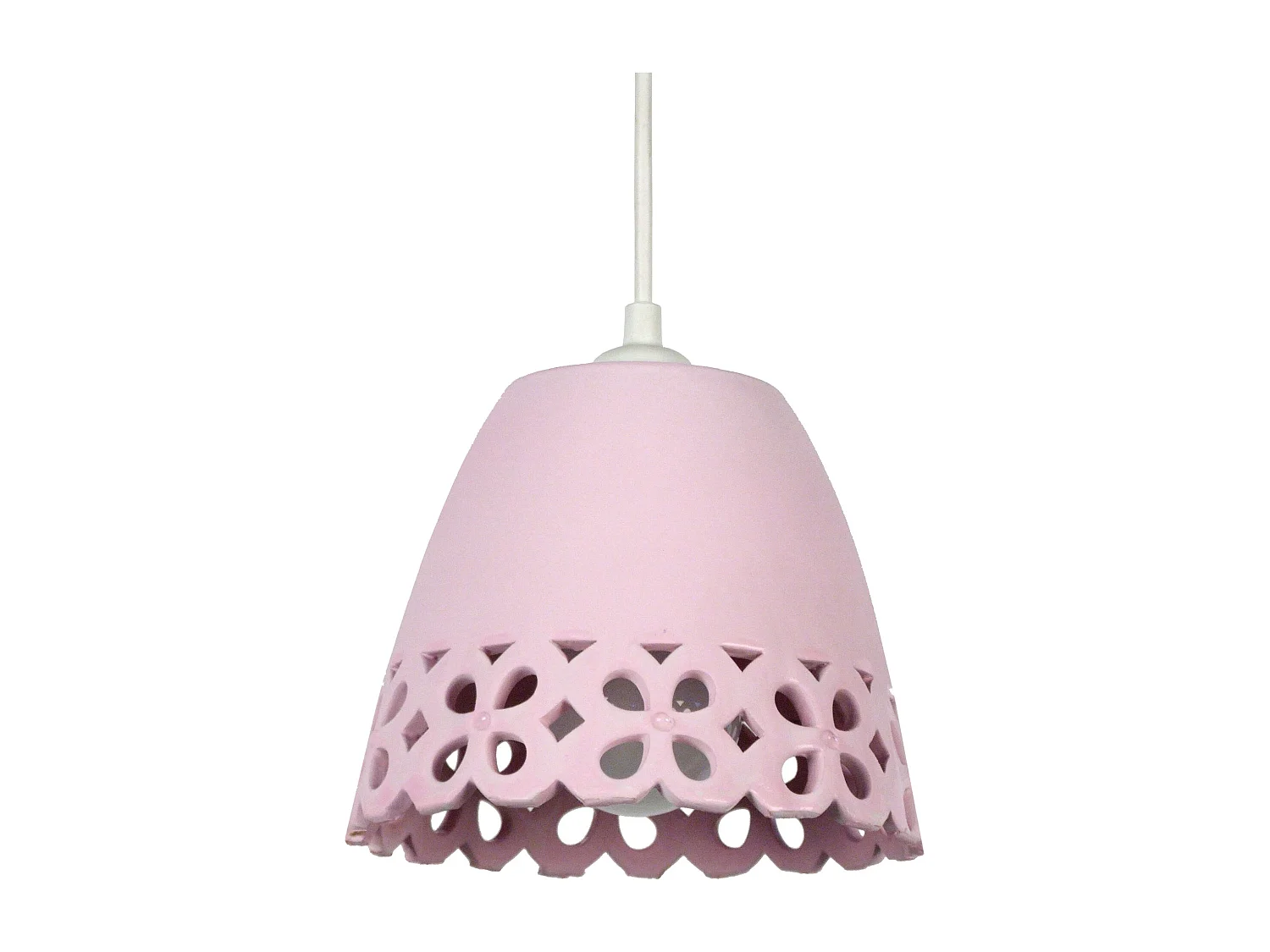 Suspension TOSEL ,céramique,Rose ,H70xD17x P 17cm