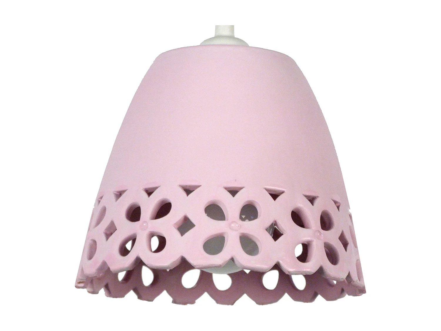 Suspension TOSEL ,céramique,Rose ,H70xD17x P 17cm