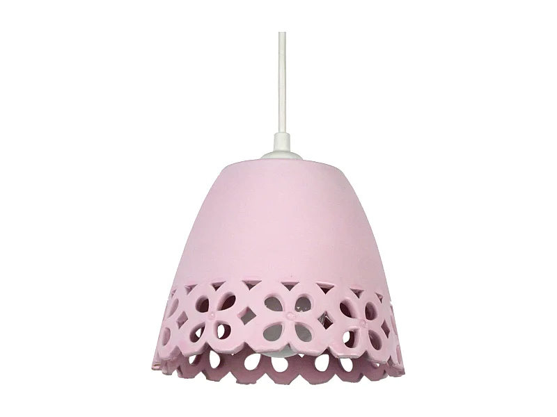 Suspensión  TOSEL ,arcilla,Rosa ,A70xD17x P 17cm